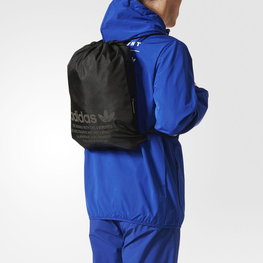 NMD Gym Sack (Black / Greyish Blue) - ENStest