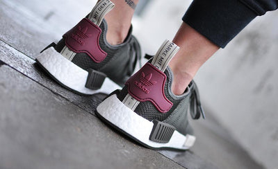 NMD R1 Utility Grey Maroon - DistriSneaks